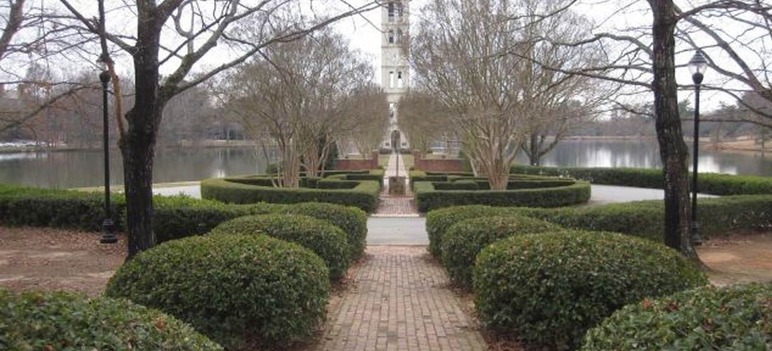 lake loop trail on the Furman University campus