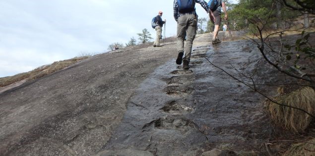 hikers heading to the top of Table Rock